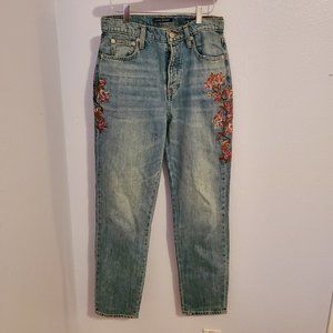 Lucky Brand Drew High Rise Mom Jeans size 27, inseam 31.